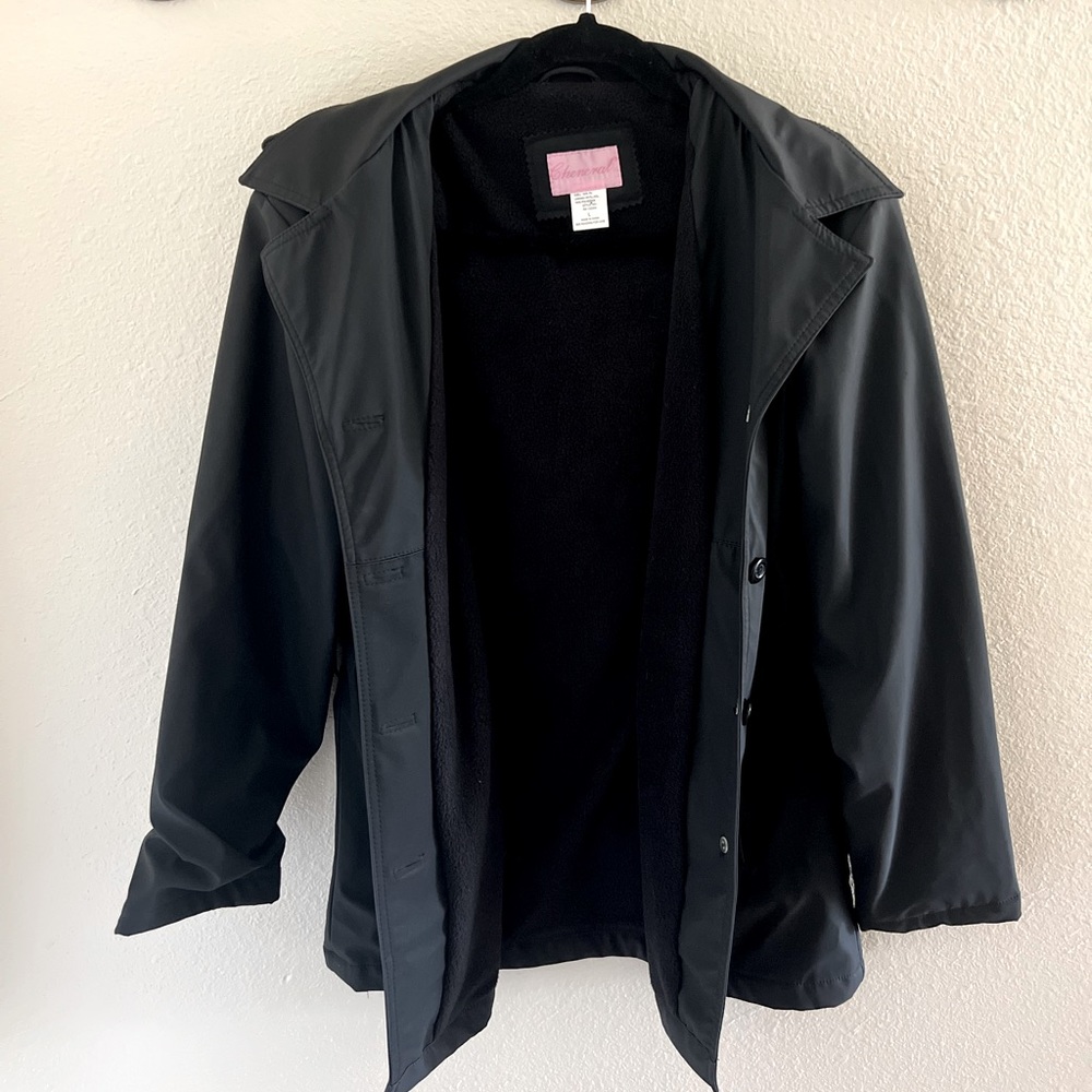 “Cheneral- The Original” Lined Black Waterproof Jacket- Size Large